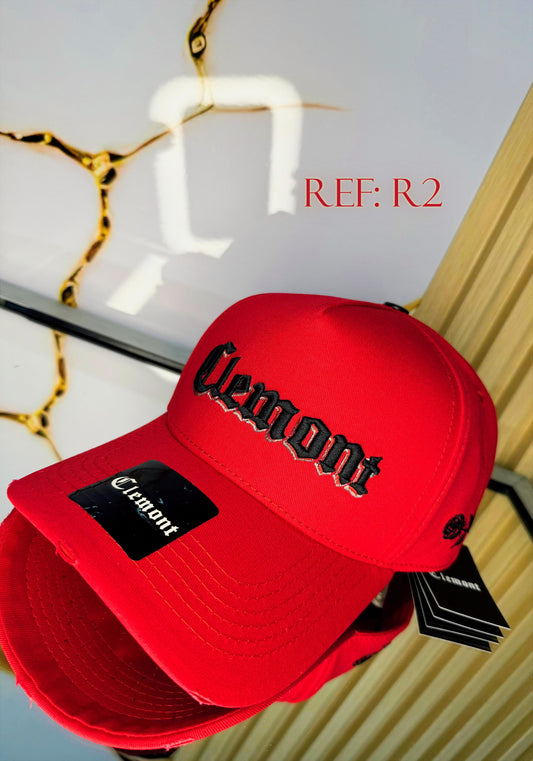 GORRAS CLEMONT COLOR ROJO CALIDAD 1.1